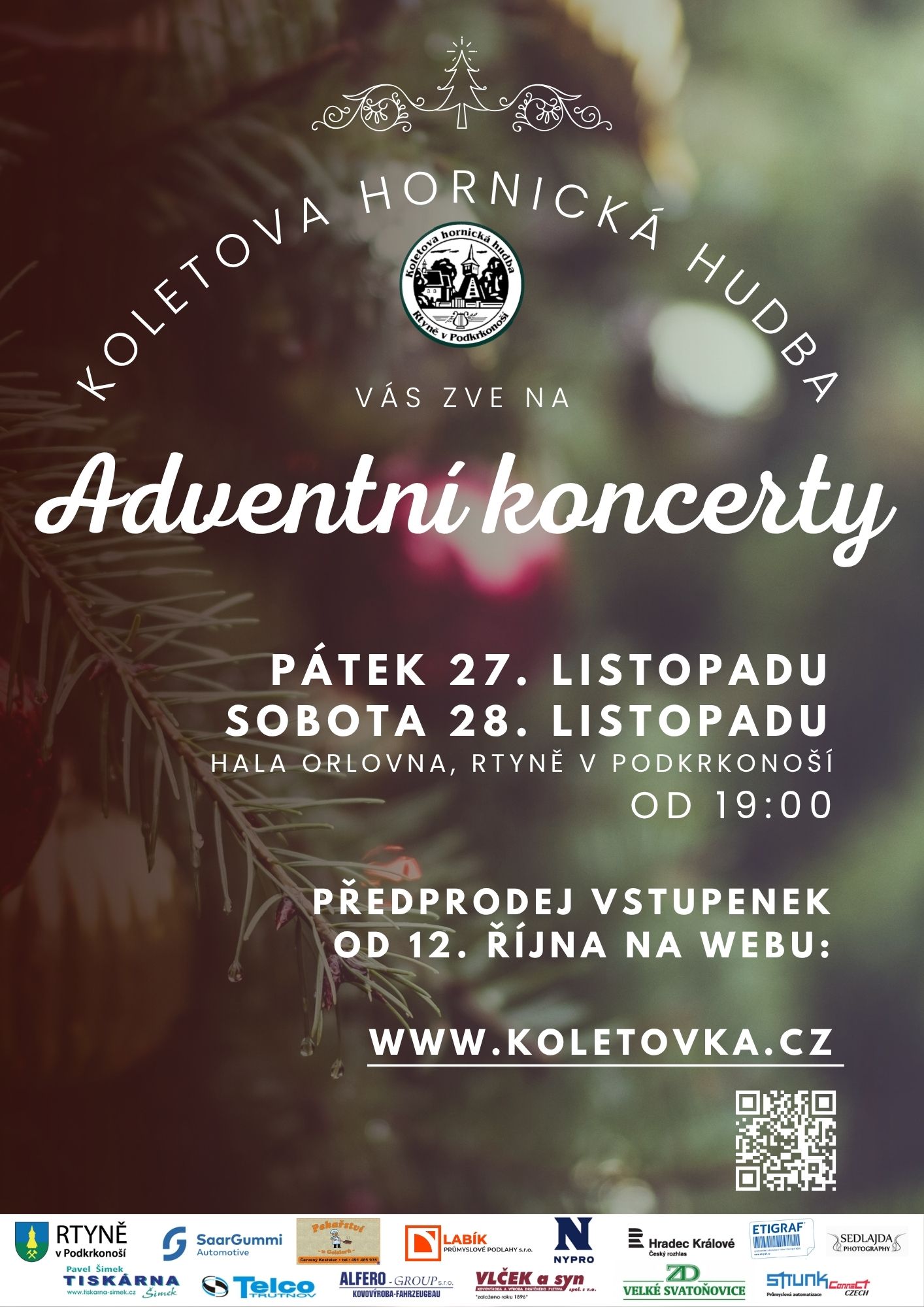 Plakát adventní koncert 2026
